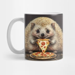 Funny hedgehog eating a pizza gift ideas Mug